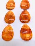 38x55 mm Spiny Oyster Shell Pear • Pack of 1 Pc • ( Top Horizontal Drill ) AAA Quality • Natural Spiny Oyster Shell Piece