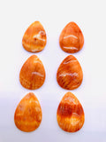 38x55 mm Spiny Oyster Shell Pear • Pack of 1 Pc • ( Top Horizontal Drill ) AAA Quality • Natural Spiny Oyster Shell Piece