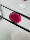 Pink Tourmaline Oval 9X12MM Cabochon, Pack of 2 Pieces, Rubellite loose cabs. origin Congo mines. weight 13.69 ct. - Code T3