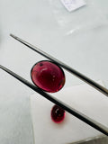 Pink Tourmaline Oval 9X12MM Cabochon, Pack of 2 Pieces, Rubellite loose cabs. origin Congo mines. weight 13.69 ct. - Code T3