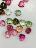 Tourmaline Heart Cabs 6 mm Size - Pack of 1 Piece - Natural Tourmaline Cabochons