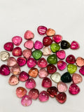 Tourmaline Heart Cabs 8 mm Size - Pack of 1 Piece - Natural Tourmaline Cabochons