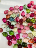 Tourmaline Pear Cabs 6x8/ 6x9 mm Size - Pack of 1 Piece - Natural Multi Tourmaline Cabochons