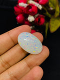 Ethiopian Opal Oval Cabs 27x17 mm size Code #A2 - Weight 21.6 cts AAAA Quality Ethiopian Opal Cabochon