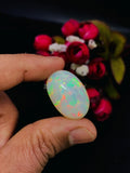 Ethiopian Opal Oval Cabs 26x18 mm size Code #A4 - Weight 25.10 cts AAAA Quality Ethiopian Opal Cabochon