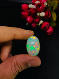 Ethiopian Opal Oval Cabs 23x15 mm size Code #A6 - Weight 15.50 cts AAAA Quality Ethiopian Opal Cabochon