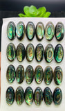 Abalone Shell Oval Cabs- 12x24 mm Size- Pack of 2 Pcs- AAAA Quality- Natural Abalone Cabochons