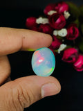 Ethiopian Opal Oval Cabs 20x16 mm size Code #A25 - Weight 14.65 cts AAAA Quality Ethiopian Opal Cabochon
