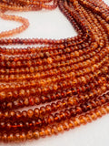 Hessonite Garnet 6mm Roundel Beads , length 16" good quality beads, Origin Mozambique