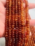 Hessonite Garnet 6mm Roundel Beads , length 16" good quality beads, Origin Mozambique