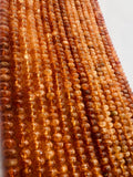 Hessonite Garnet 5mm Roundel Beads , length 16" good quality beads, Origin Mozambique
