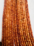 Hessonite Garnet 5mm Roundel Beads , length 16" good quality beads, Origin Mozambique