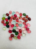 Tourmaline Oval 9X7MM Cabochon ,Tourmaline gemstone loose cabs , Multi Tourmaline cabs . origin Congo mines.