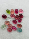 Tourmaline Oval 8X6MM Cabochon ,Tourmaline gemstone loose cabs , Multi Tourmaline cabs . origin Congo mines.