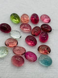 Tourmaline Oval 8X6MM Cabochon ,Tourmaline gemstone loose cabs , Multi Tourmaline cabs . origin Congo mines.