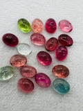 Tourmaline Oval 8X6MM Cabochon ,Tourmaline gemstone loose cabs , Multi Tourmaline cabs . origin Congo mines.