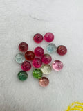 Tourmaline Round 7MM Cabochon ,Tourmaline gemstone loose cabs , Multi Tourmaline cabs . origin Congo mines.