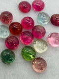 Tourmaline Round 7MM Cabochon ,Tourmaline gemstone loose cabs , Multi Tourmaline cabs . origin Congo mines.