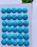 Turquoise Round Cabs - 10 mm size - Pack of 1 Pc - AAA Quality - 100% Natural Turquoise- Turquoise Round Cabochon - Flat Back Cabs