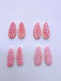 Queen Conch Shell Carving Pear • 15x31 mm Size • Pack of 1 Pair • AAA Quality • Flat Back
