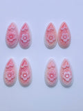 Queen Conch Shell Carving Pear • 15x31 mm Size • Pack of 1 Pair • AAA Quality • Flat Back • (#121122)