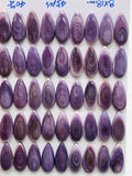 8x18 mm Wampum Quahog Shell Pear Cabs • Pack of 2 Pcs • AAA Quality • Natural Wampum Shell Cabochon • Flat Back
