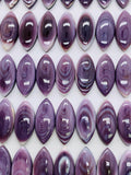 8x18 mm Wampum Quahog Shell Marquise Cabs • Pack of 2 Pcs • AAA Quality • Natural Wampum Shell Cabochon • Flat Back