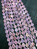 Wampum Quahog Shell Fancy Beads • 12x15 mm Size • Both Side Carving • 40 cm length • AAA Quality • Purple Color