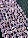 Wampum Quahog Shell Fancy Beads • 12x15 mm Size • Both Side Carving • 40 cm length • AAA Quality • Purple Color