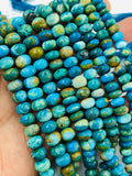 Blue Opalina roundel Beads 7/8/9 mm, Natural Opalina beads - Origin Peru, Blue Opalina gemstone.