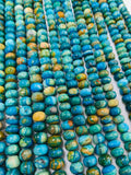 Blue Opalina roundel Beads 7/8/9 mm, Natural Opalina beads - Origin Peru, Blue Opalina gemstone.