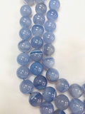 17 mm Blue Lace Agate Round Beads - 40 CM Strand length - Top Quality- Rare Available Beads - 100% Natural