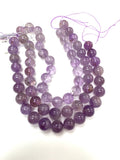 19 mm Amethyst Round Beads • Length 40 Cm • Natural Amethyst Beads - Origin Brazil