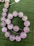 19-22 mm Amethyst Round Beads • Length 40 Cm • Natural Amethyst Beads - Origin Brazil