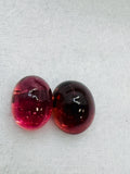 Pink Tourmaline Oval 9X12MM Cabochon, Pack of 2 Pieces, Rubellite loose cabs. origin Congo mines. weight 13.69 ct. - Code T3