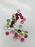 Tourmaline Heart Cabs 6 mm Size - Pack of 1 Piece - Natural Tourmaline Cabochons