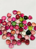 Tourmaline Heart Cabs 8 mm Size - Pack of 1 Piece - Natural Tourmaline Cabochons