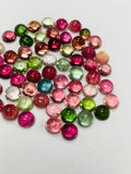 Tourmaline Round Cabs 6 mm Size - Pack of 1 Piece - Natural Multi Tourmaline Cabochons