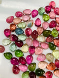 Tourmaline Pear Cabs 7X9/ 7X10 mm Size - Pack of 1 Piece - Natural Multi Tourmaline Cabochons