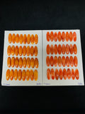 Spiny Oyster Shell Oval Cabs • 7x20 mm Size • Pack of 4 Pieces • AAA Quality • Natural Shell Cabochon • Orange / Red Color