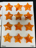 Spiny Oyster Shell Star Cabs • 18/ 20 mm Size • Pack of 1 Pc • AAA Quality • Natural Shell Cabochon • Orange Color
