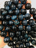 Blue Tiger Eye Round Beads- 18 /20 mm Size- 40 cm Length AAA quality - Natural Tiger Eye Beads