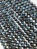 Blue Tiger Eye Round Beads- 10/ 12 mm Size- 40 cm Length AAA quality - Natural Tiger Eye Beads