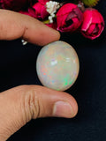 Ethiopian Opal Oval Cabs 30X25 mm size Code #C6 - Weight 36.60 cts AAA Quality Ethiopian Opal Cabochon
