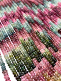 Multi Tourmaline Roundel Beads 3.5/ 4 mm Size - AAA Quality - Natural Tourmaline Rondelle - Length 14 Inch
