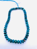 Blue Chrysocolla roundel Beads 10-12 mm - AAA Quality - Natural Chrysocolla Rondelle Beads , Length 14 Inch