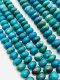 Blue Chrysocolla roundel Beads 11/ 12 mm - AAA Quality - Natural Chrysocolla Rondelle Beads , Length 14 Inch