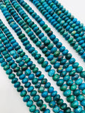 Blue Chrysocolla roundel Beads 11/ 12 mm - AAA Quality - Natural Chrysocolla Rondelle Beads , Length 14 Inch