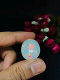 Ethiopian Opal Oval Cabs 20x24 mm size Code #A21 - Weight 22.95 cts AAAA Quality Ethiopian Opal Cabochon