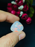 Ethiopian Opal Heart Cabs 20x18 mm size Code #A26 - Weight 14.05 cts AAAA Quality Ethiopian Opal Cabochon